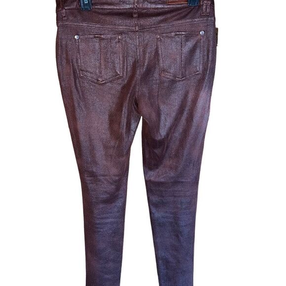 A.B.S. By Allen Schwartz brown faux leather jeggings women's size 27 - Picture 6 of 8